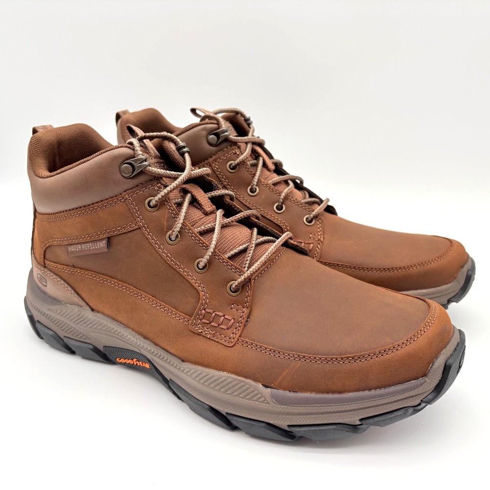 Skechers Relaxed Fit Respected Boswell Mid Top Boots Mens 11.5 Brown Lace Up